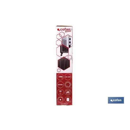 RADIADOR DE MICA BLANCO MODELO ASTANA 2000W (PACK: 1 UDS) - Almacén de Ferretería Acor
