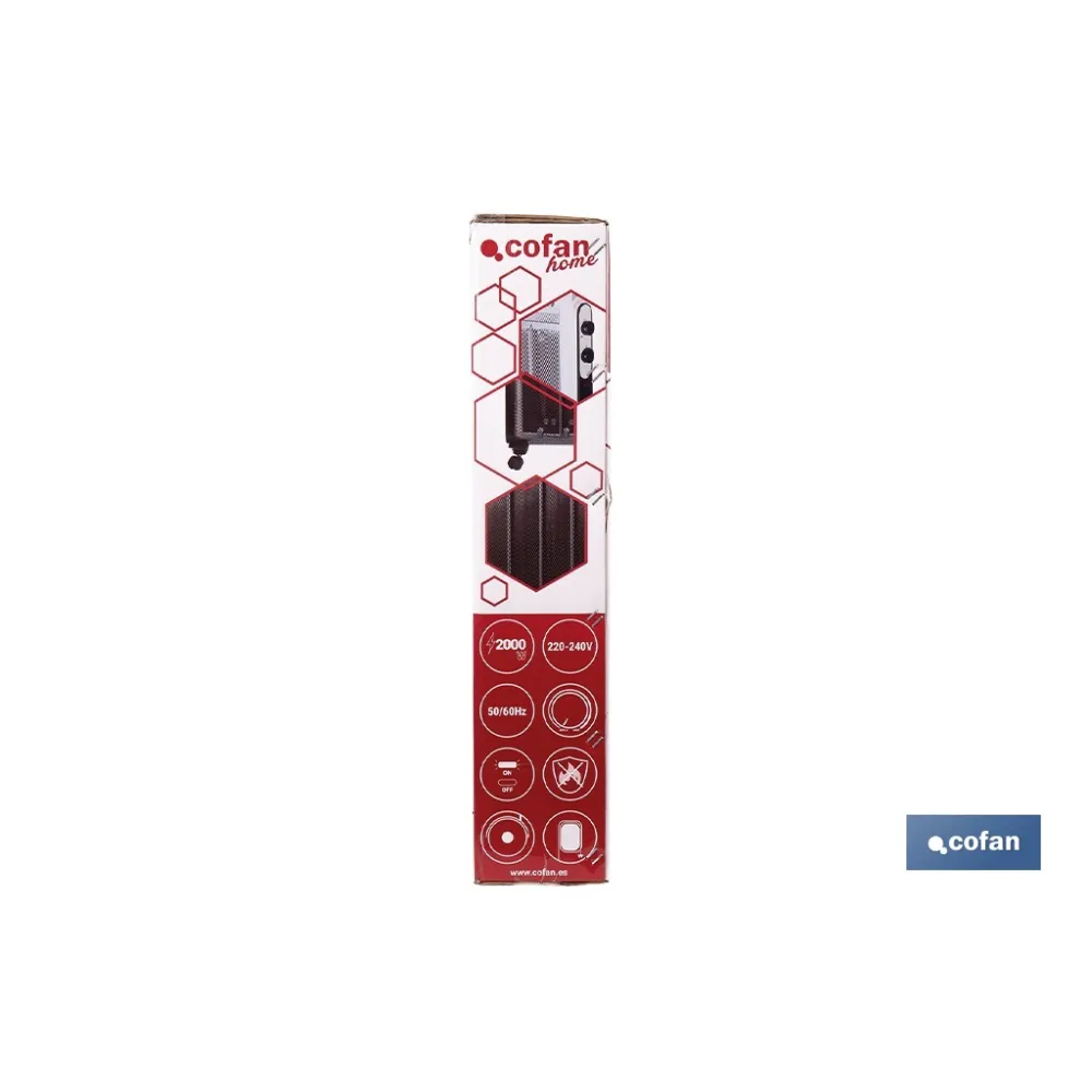 RADIADOR DE MICA BLANCO MODELO ASTANA 2000W (PACK: 1 UDS) - Almacén de Ferretería Acor