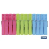 PACK 24 UDS PINZAS PLÁSTICO STANDAR 7cm (PACK: 1 UDS) - Almacén de Ferretería Acor