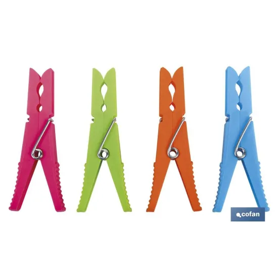 PACK 12 UDS PINZAS PLÁSTICO GRANDES 9cm (PACK: 1 UDS) - Almacén de Ferretería Acor