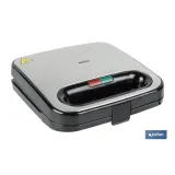 SANDWICHERA COLOR ACERO /NEGRA 750 W 23.7 X 23.3 X 8 CM (PACK: 1 UDS) - Almacén de Ferretería Acor