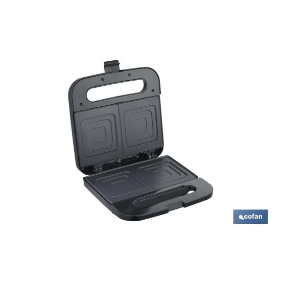 SANDWICHERA COLOR ACERO /NEGRA 750 W 23.7 X 23.3 X 8 CM (PACK: 1 UDS) - Almacén de Ferretería Acor