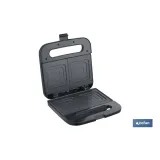 SANDWICHERA COLOR ACERO /NEGRA 750 W 23.7 X 23.3 X 8 CM (PACK: 1 UDS) - Almacén de Ferretería Acor