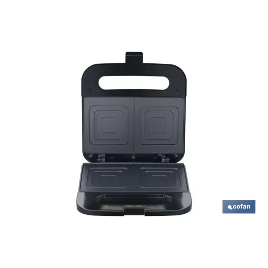 SANDWICHERA COLOR ACERO /NEGRA 750 W 23.7 X 23.3 X 8 CM (PACK: 1 UDS) - Almacén de Ferretería Acor