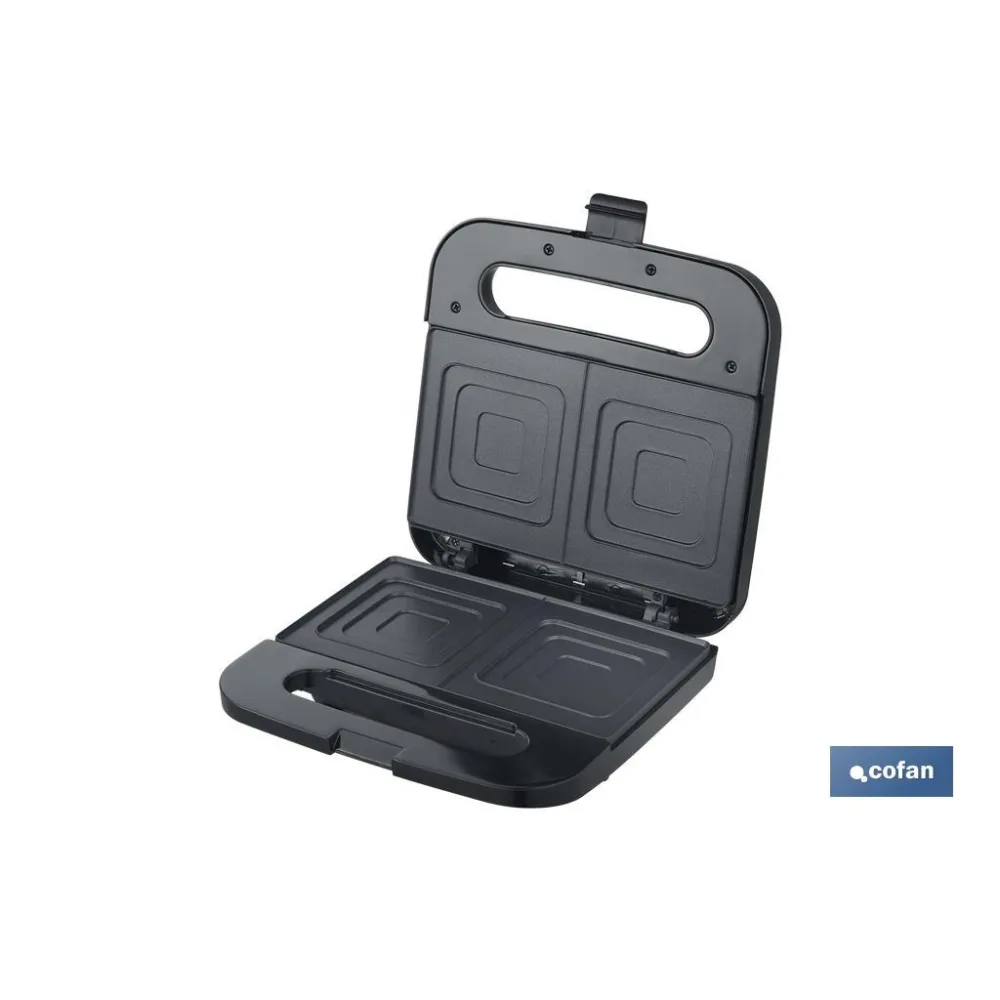 SANDWICHERA COLOR ACERO /NEGRA 750 W 23.7 X 23.3 X 8 CM (PACK: 1 UDS) - Almacén de Ferretería Acor