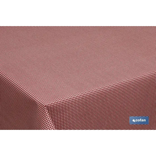 ROLLO  MANTEL ANTIMANCHAS RESINADO 1,40 x 20m 50% ALG/50% POL. CUADRITOS (PACK: 1 UDS) - Almacén de Ferretería Acor