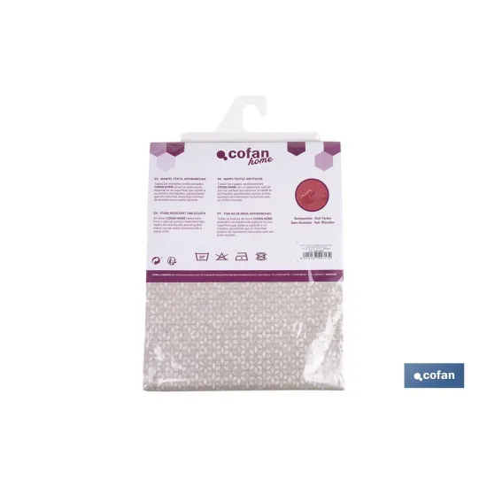 MANTEL REDONDO PÉTALOS ANTIMANCHAS RESINADO JACQUARD CONFECCIONADO 50 % ALGODÓN 50 % POLIÉSTER - Almacén de Ferretería Acor