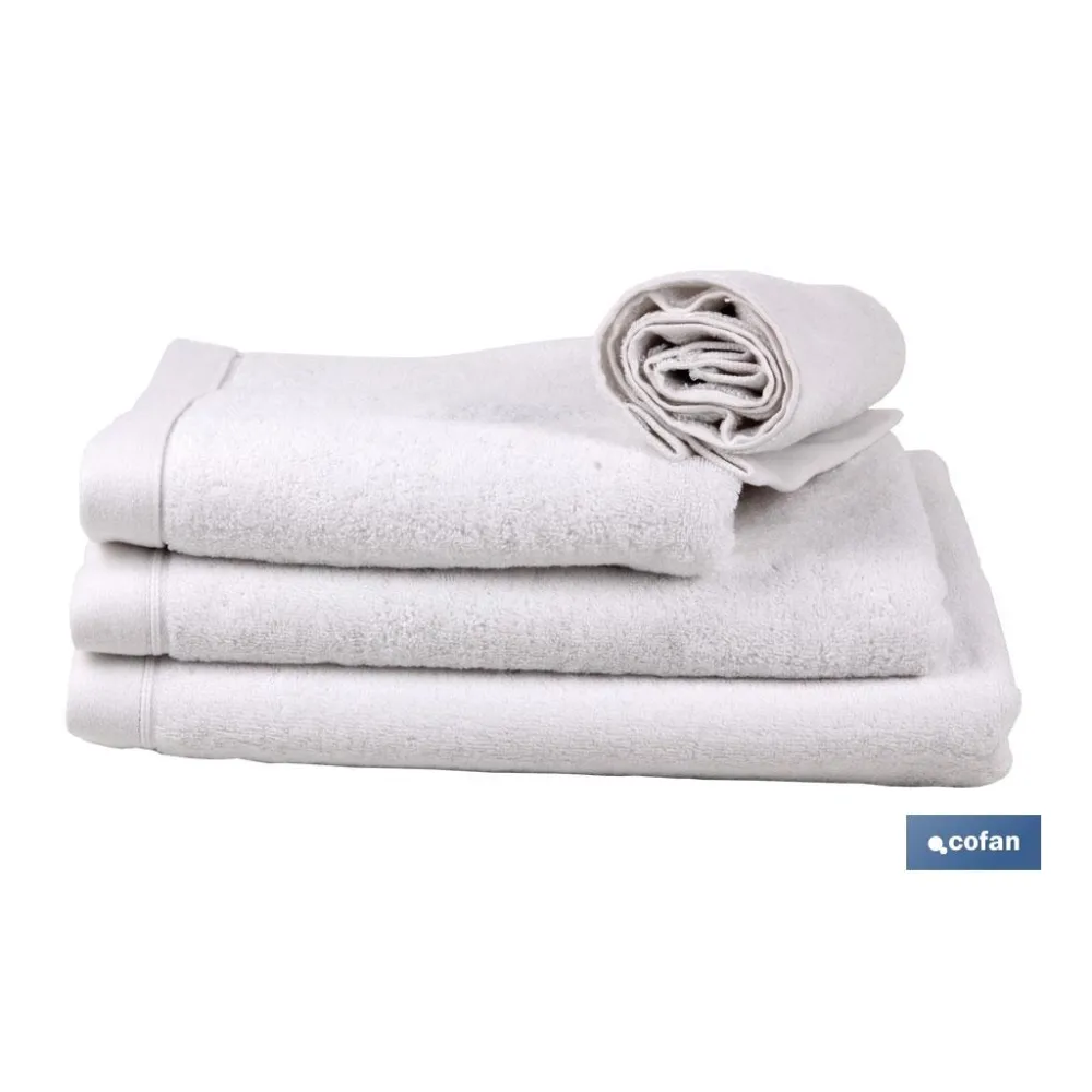 TOALLA DUCHA BLANCA  GR580 M2 GAMA PALOMA 70 X140cm (PACK: 1 UDS) - Almacén de Ferretería Acor