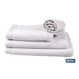 TOALLA DUCHA BLANCA  GR580 M2 GAMA PALOMA 70 X140cm (PACK: 1 UDS) - Almacén de Ferretería Acor