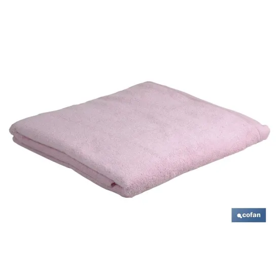 TOALLA BAÑO ROSA CLARO GR.580/M2 GAMA  FLOR 100X150cm (PACK: 1 UDS) - Almacén de Ferretería Acor