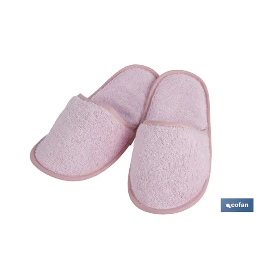 ZAPATILLAS BAÑO ROSA CLARO GAMA  FLOR TALLA.L (PACK: 1 UDS) - Almacén de Ferretería Acor