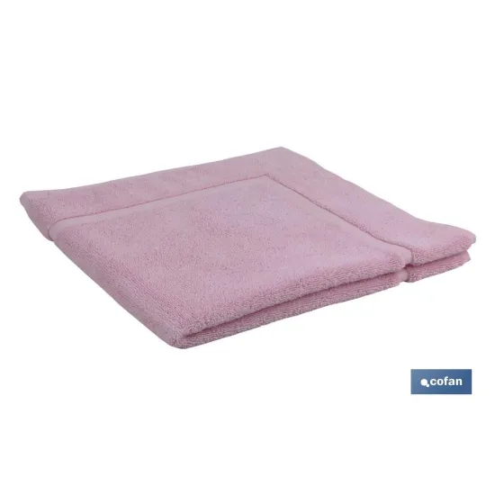 ALFOMBRA BAÑO ROSA CLARO GR.1000  GAMA  FLOR 60X60 cm (PACK: 1 UDS) - Almacén de Ferretería Acor