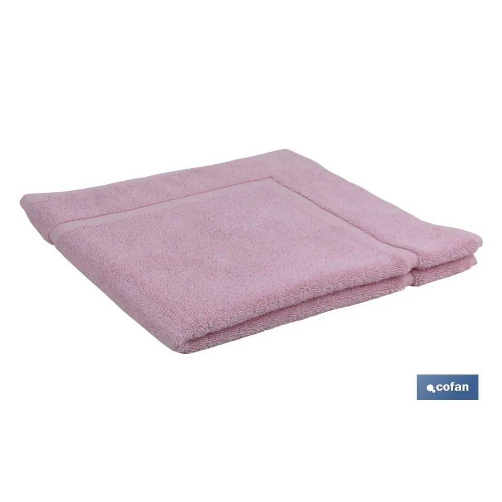 ALFOMBRA BAÑO ROSA CLARO GR.1000  GAMA  FLOR 60X60 cm (PACK: 1 UDS) - Almacén de Ferretería Acor