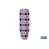 FUNDA ACOLCHADA PARA TABLA DE PLANCHAR 135X53 CIRCULOS