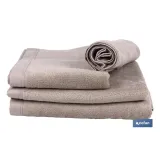 TOALLA DUCHA BEIGE GR.580/M2 MODELO ABISINIA 70X140cm (PACK: 1 UDS) - Almacén de Ferretería Acor