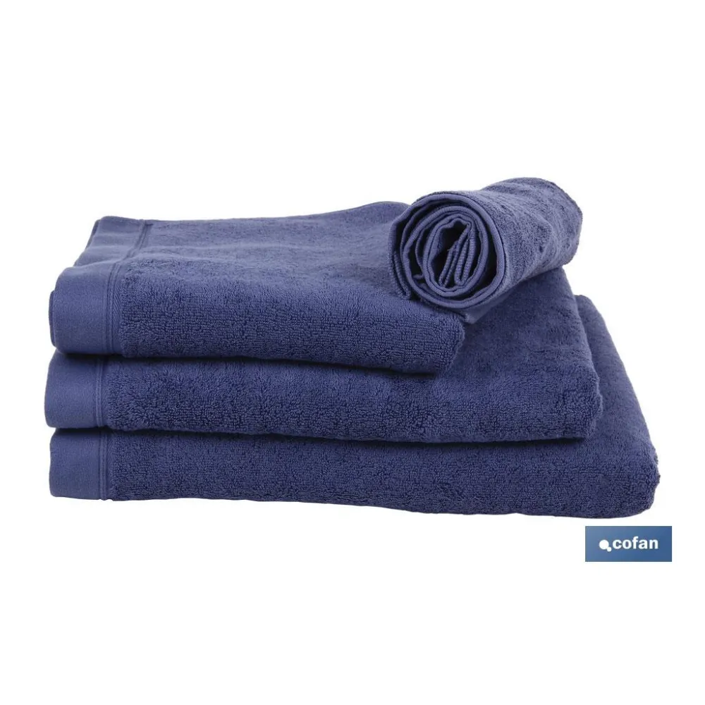 TOALLA TOCADOR AZUL MARINO GR.580/M2 MODELO MARIN 30X50cm (PACK: 1 UDS) - Almacén de Ferretería Acor