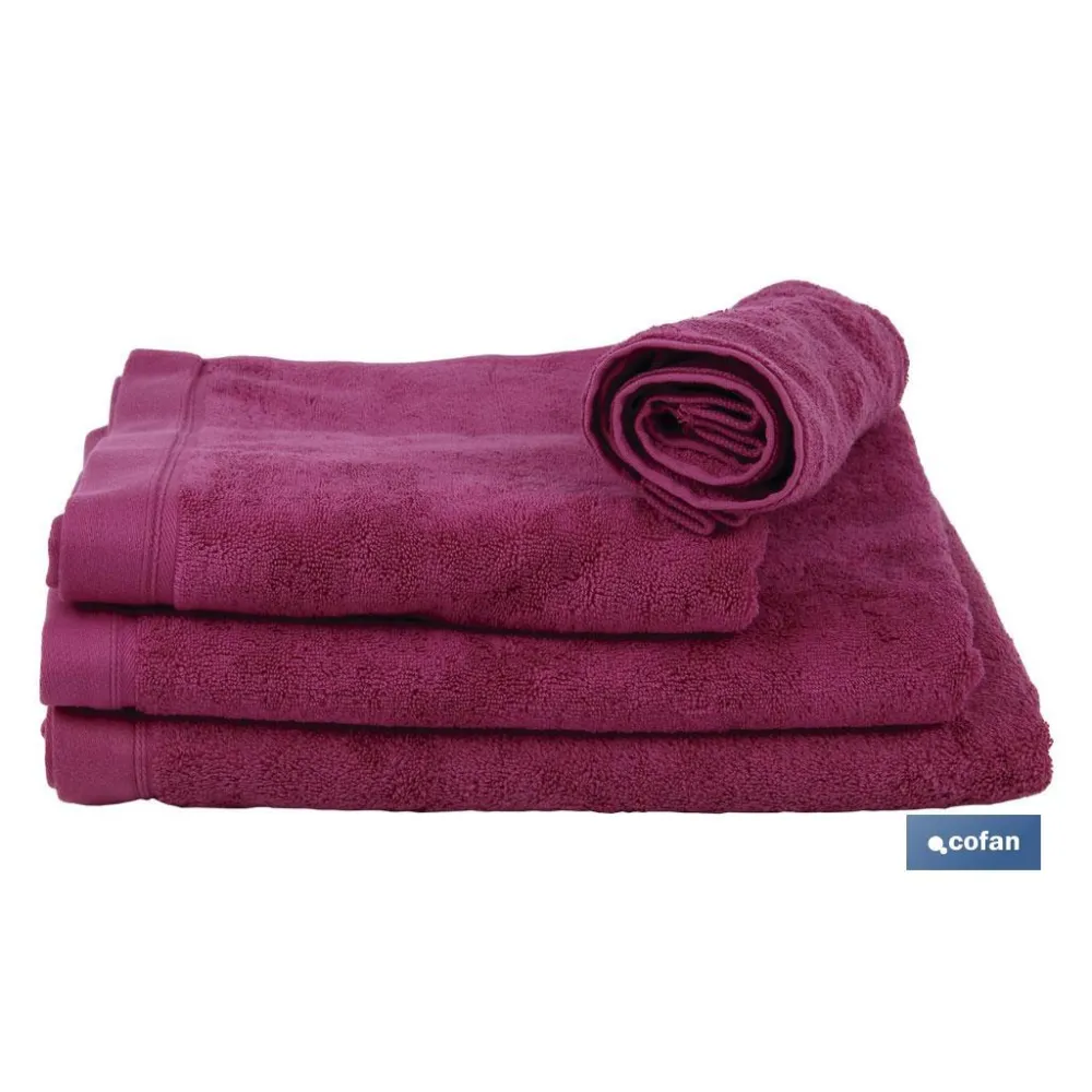 TOALLA LAVABO PÚRPURA GR.580/M2 MODELO MAR ROJO 50X100cm (PACK: 1 UDS) - Almacén de Ferretería Acor