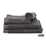 TOALLA BAÑO GRIS ANTRACITA GR.580/M2 MODELO PIEDRA 100X150cm (PACK: 1 UDS) - Almacén de Ferretería Acor