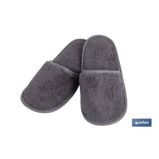 ZAPATILLAS BAÑO GRIS ANTRACITA MODELO PIEDRA TALLA.M (PACK: 1 UDS) - Almacén de Ferretería Acor