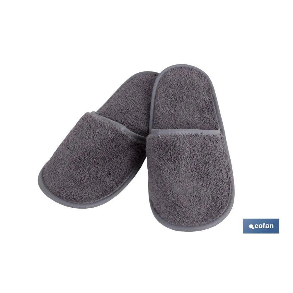 ZAPATILLAS BAÑO GRIS ANTRACITA MODELO PIEDRA TALLA.M (PACK: 1 UDS) - Almacén de Ferretería Acor