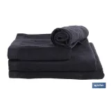 TOALLA TOCADOR NEGRO GR.580/M2 MODELO BRILLANTE 30X50cm (PACK: 1 UDS) - Almacén de Ferretería Acor