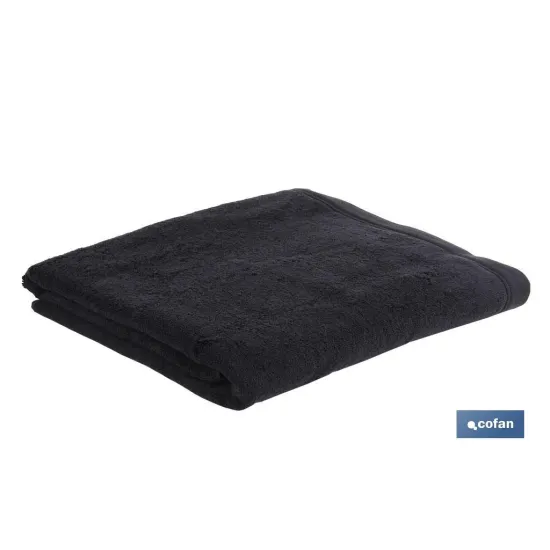 TOALLA BAÑO NEGRO GR.580/M2 MODELO BRILLANTE 100X150cm (PACK: 1 UDS) - Almacén de Ferretería Acor