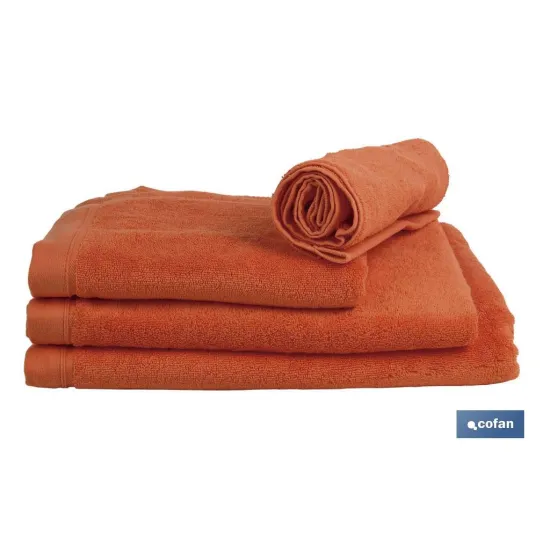 TOALLA BAÑO ORANGE  GR.580/M2  MODELO AMANECER 100X150cm (PACK: 1 UDS) - Almacén de Ferretería Acor