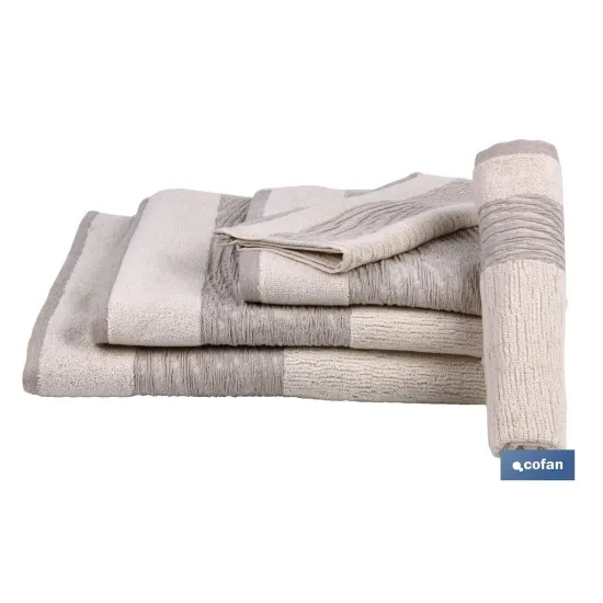 TOALLA DUCHA NATURE  GR.600/M2 MODELO ALMA 70X140cm (PACK: 1 UDS) - Almacén de Ferretería Acor