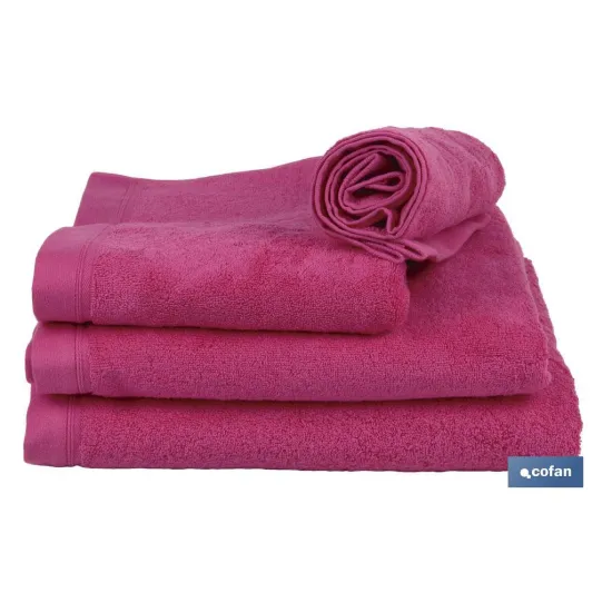 TOALLA BAÑO FUCSIA GR.580/M2 MODELO PRIMAVERA 100X150 (PACK: 1 UDS) - Almacén de Ferretería Acor