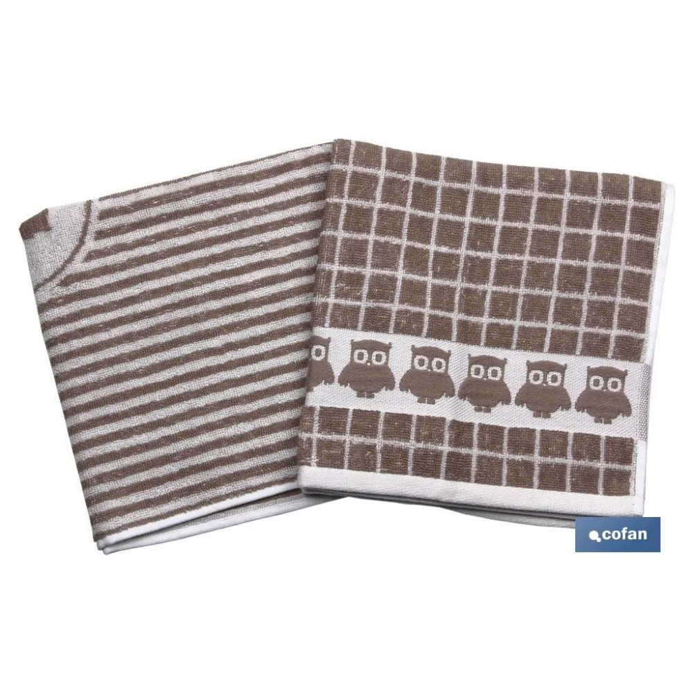 PACK 2 PAÑOS COCINA 50x50 TOSTADO (PACK: 1 UDS) - Almacén de Ferretería Acor