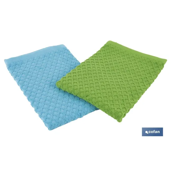 PACK 2 PAÑOS COCINA 50x50 VERDE/AZUL (PACK: 1 UDS) - Almacén de Ferretería Acor