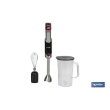 BATIDORA DE MANO ELÉCTRICA CON ACCESORIO BATIDOR Y VASO MEZCLADOR  800W (PACK: 1 UDS) - Almacén de Ferretería Acor