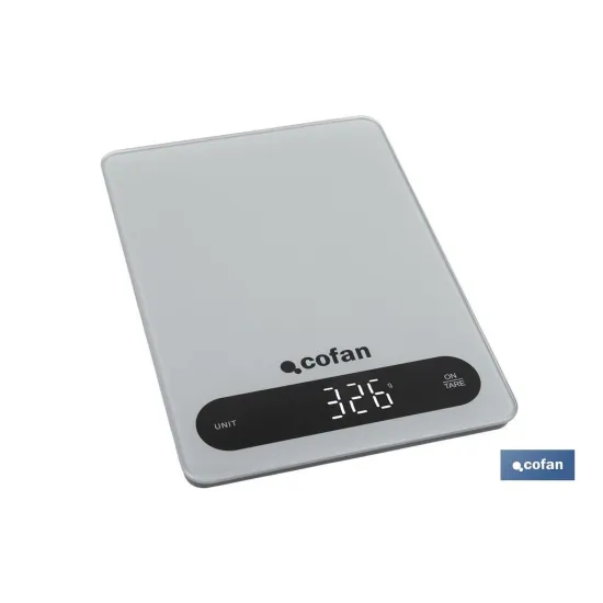 BÁSCULA DE COCINA DIGITAL 10 KG COLOR GRIS (PACK: 1 UDS) - Almacén de Ferretería Acor