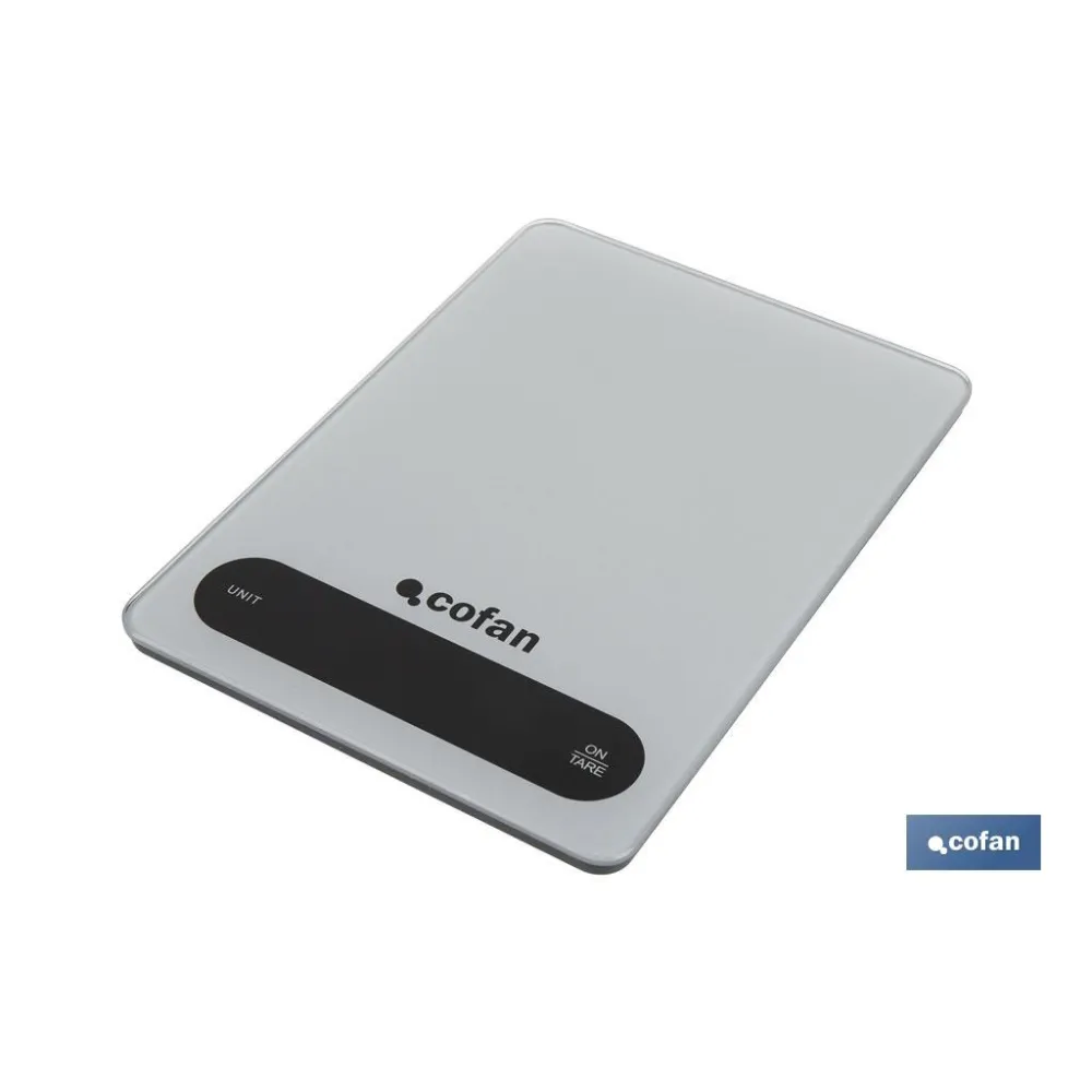 BÁSCULA DE COCINA DIGITAL 10 KG COLOR GRIS (PACK: 1 UDS) - Almacén de Ferretería Acor