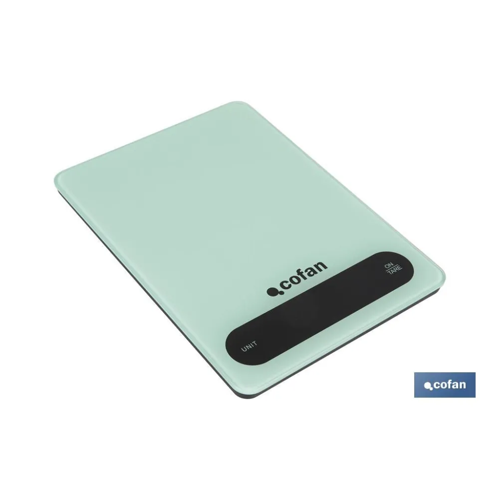 BÁSCULA DE COCINA DIGITAL 10 KG COLOR MENTA (PACK: 1 UDS) - Almacén de Ferretería Acor