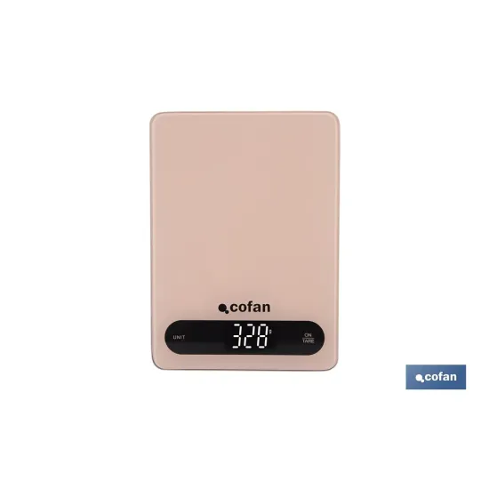 BÁSCULA DE COCINA DIGITAL 10 KG COLOR NARANJA PASTEL (PACK: 1 UDS) - Almacén de Ferretería Acor