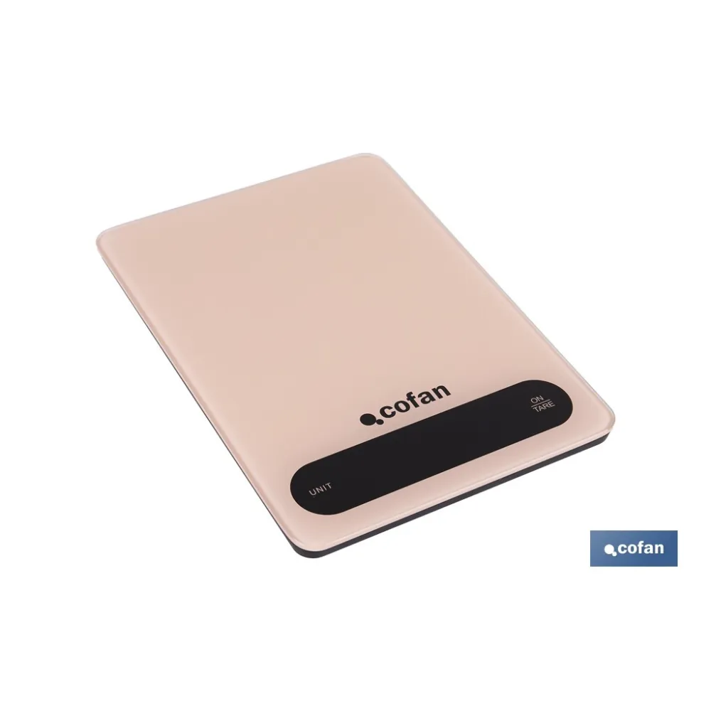 BÁSCULA DE COCINA DIGITAL 10 KG COLOR NARANJA PASTEL (PACK: 1 UDS) - Almacén de Ferretería Acor
