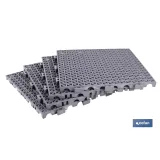 SET DE 4 UDS. LOSETA ALVEOLADA GRIS CLARO DE PVC 33 X 33 X 2 CM (PACK: 1 UDS) - Almacén de Ferretería Acor