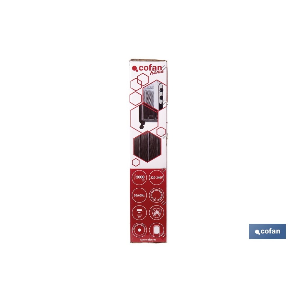 RADIADOR DE MICA BLANCO MODELO ASTANA 2000W