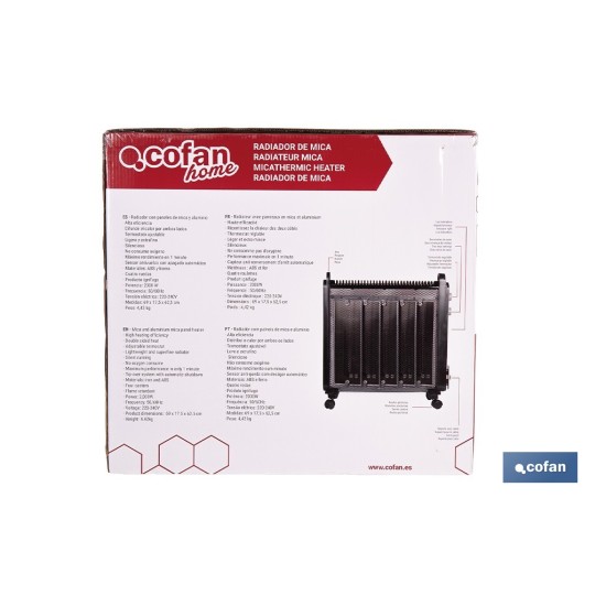 RADIADOR DE MICA BLANCO MODELO ASTANA 2000W