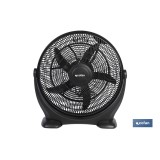 VENTILADOR DE SUELO 5 PALAS 3 VELOCIDADES 90W NEGRO