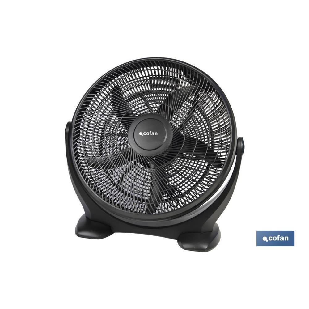 VENTILADOR DE SUELO 5 PALAS 3 VELOCIDADES 90W NEGRO