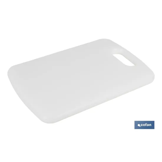 TABLA CORTE CON ASA BLANCO 30x20x1,5 cm. MODELO CHIPS (PACK: 1 UDS) - Almacén de Ferretería Acor