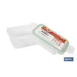 FIAMBRERA VERDE RECTANGULAR CON JUNTA BI-MATERIA MODELO YUBA 0,5 L (PACK: 1 UDS) - Almacén de Ferretería Acor