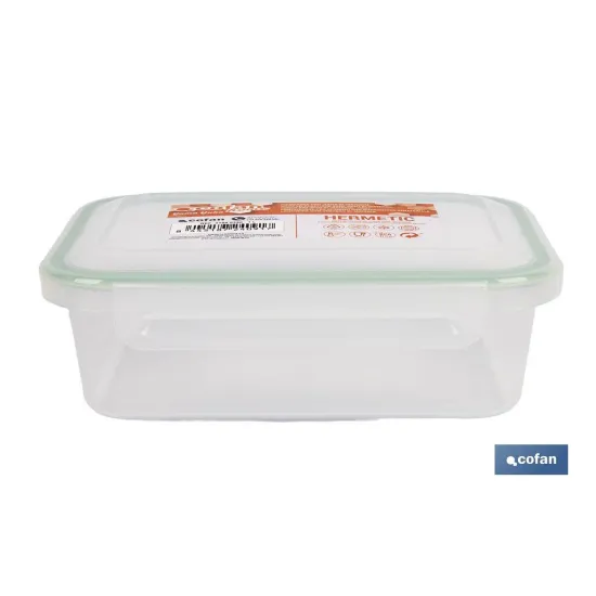 FIAMBRERA VERDE RECTANGULAR CON JUNTA BI-MATERIA MODELO YUBA 1,4 L (PACK: 1 UDS) - Almacén de Ferretería Acor