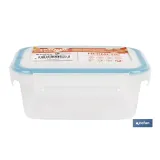 FIAMBRERA AZUL RECTANGULAR CON JUNTA BI-MATERIA MODELO YUBA 0,5 L (PACK: 1 UDS) - Almacén de Ferretería Acor