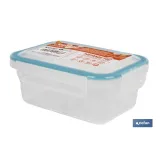 FIAMBRERA AZUL RECTANGULAR CON JUNTA BI-MATERIA MODELO YUBA 0,5 L (PACK: 1 UDS) - Almacén de Ferretería Acor