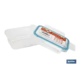 FIAMBRERA AZUL RECTANGULAR CON JUNTA BI-MATERIA MODELO YUBA 0,5 L (PACK: 1 UDS) - Almacén de Ferretería Acor