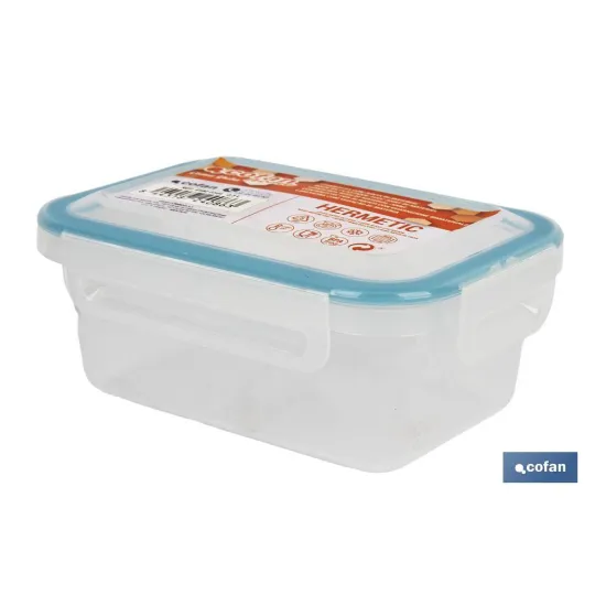 FIAMBRERA AZUL RECTANGULAR CON JUNTA BI-MATERIA MODELO YUBA 1,4 L (PACK: 1 UDS) - Almacén de Ferretería Acor