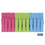 PACK 24 UDS PINZAS PLÁSTICO STANDAR 7cm